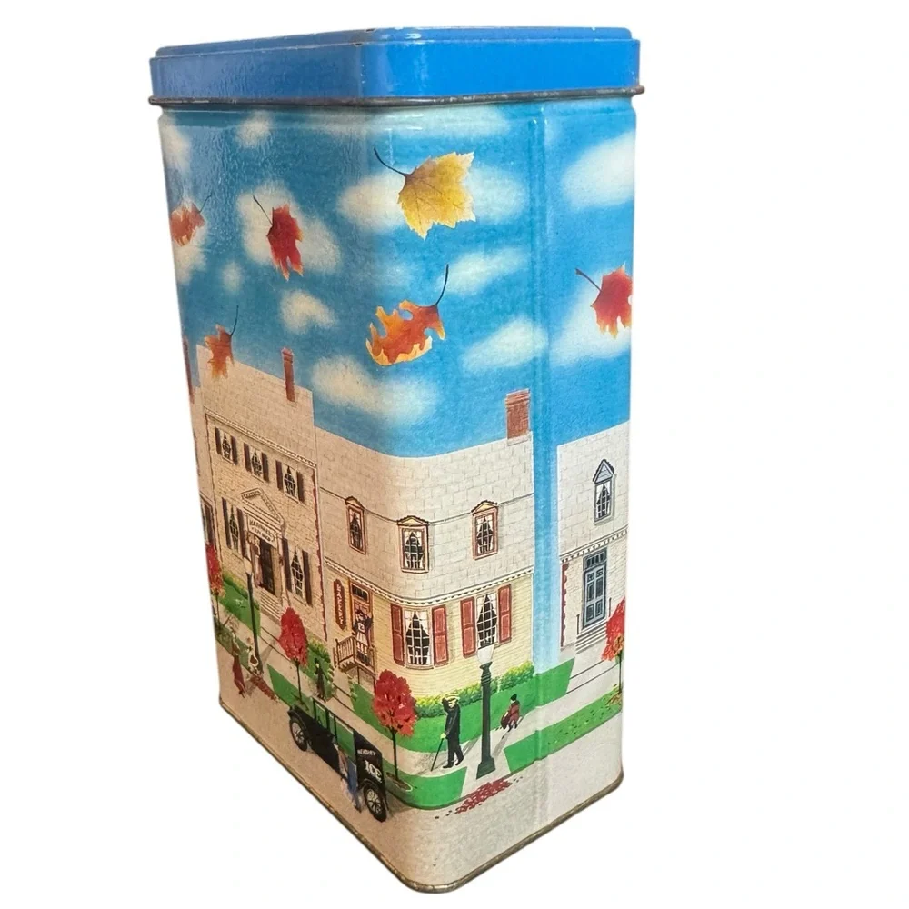Vintage Decorative Hershey Chocolate Hometown Series Tin with Autumn Scene - Picture 6 of 9